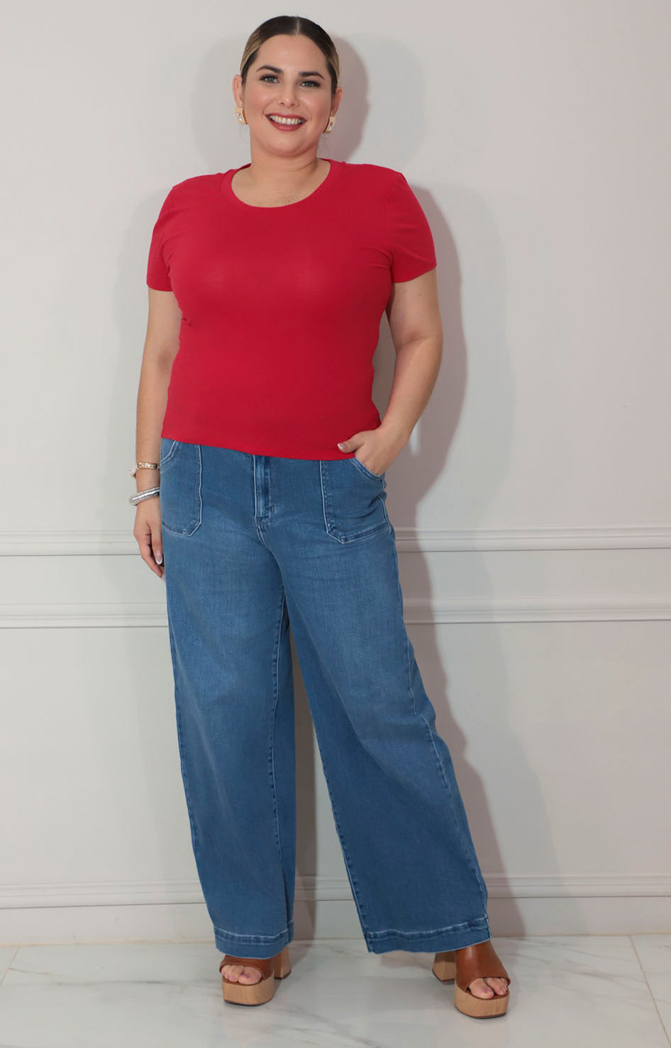 Blusa básica roja algodón - BLUSA XL Boutiquemirel 