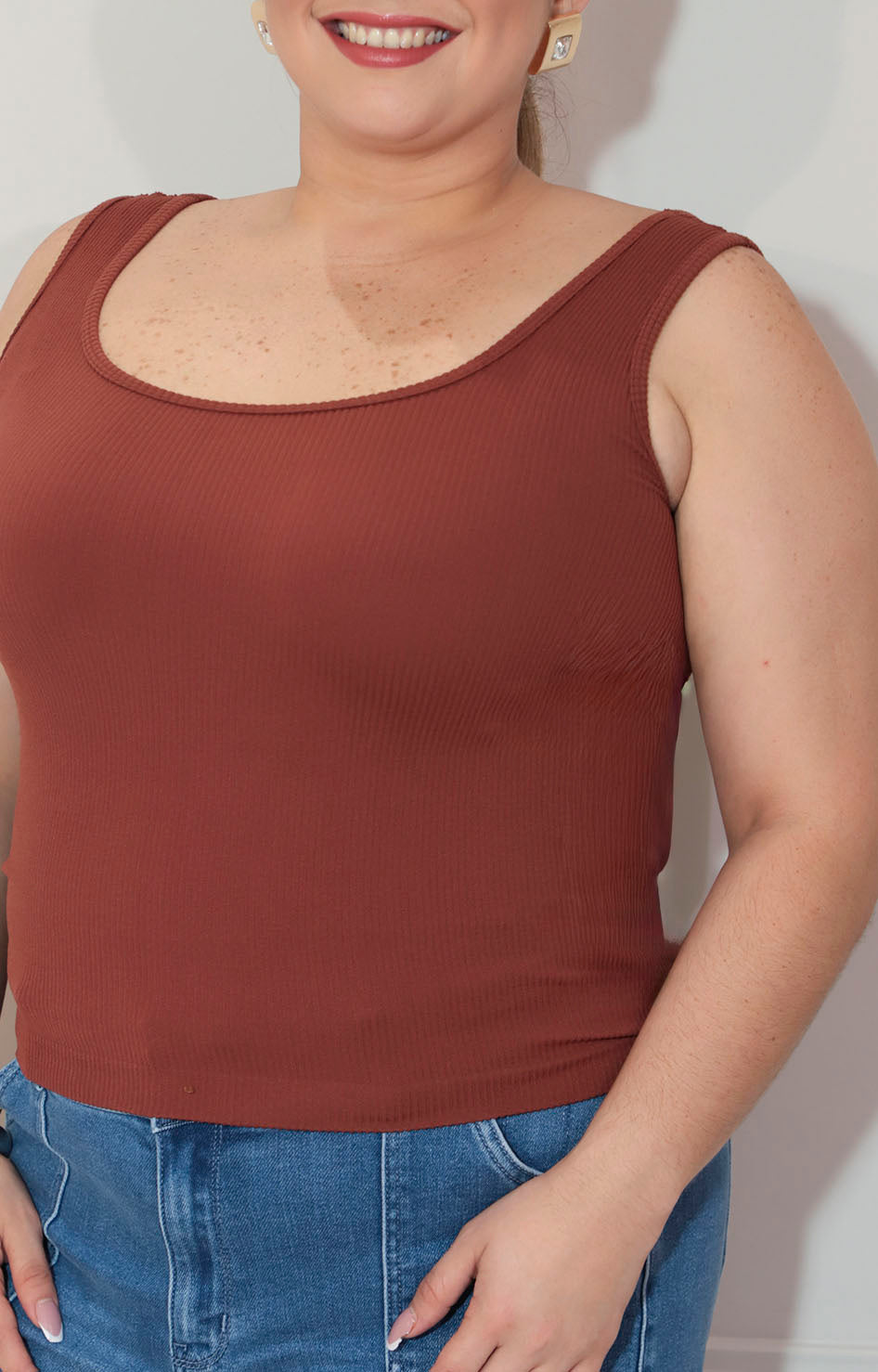 Blusa básica café - BLUSA XL Boutiquemirel 