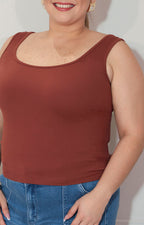 Blusa básica café - BLUSA XL Boutiquemirel 