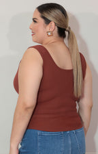 Blusa básica café - BLUSA XL Boutiquemirel 