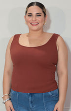 Blusa básica café - BLUSA XL Boutiquemirel 