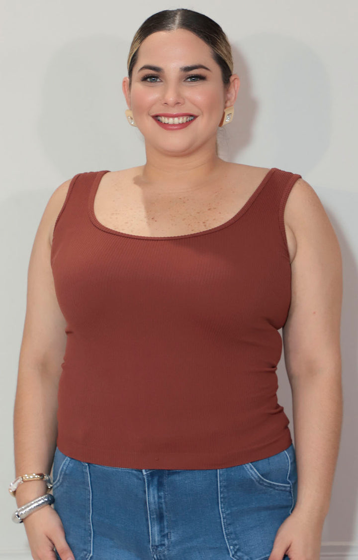 Blusa básica café - BLUSA XL Boutiquemirel 