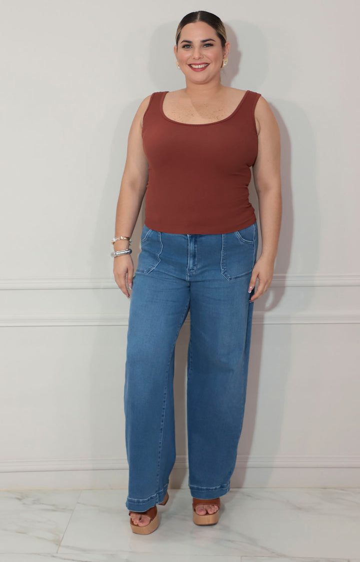 Blusa básica café - BLUSA XL Boutiquemirel 