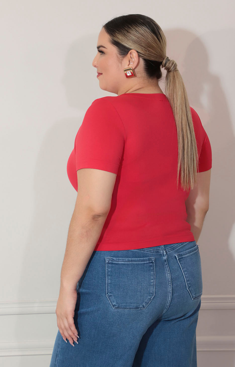 Blusa básica roja licra - BLUSA XL Boutiquemirel 