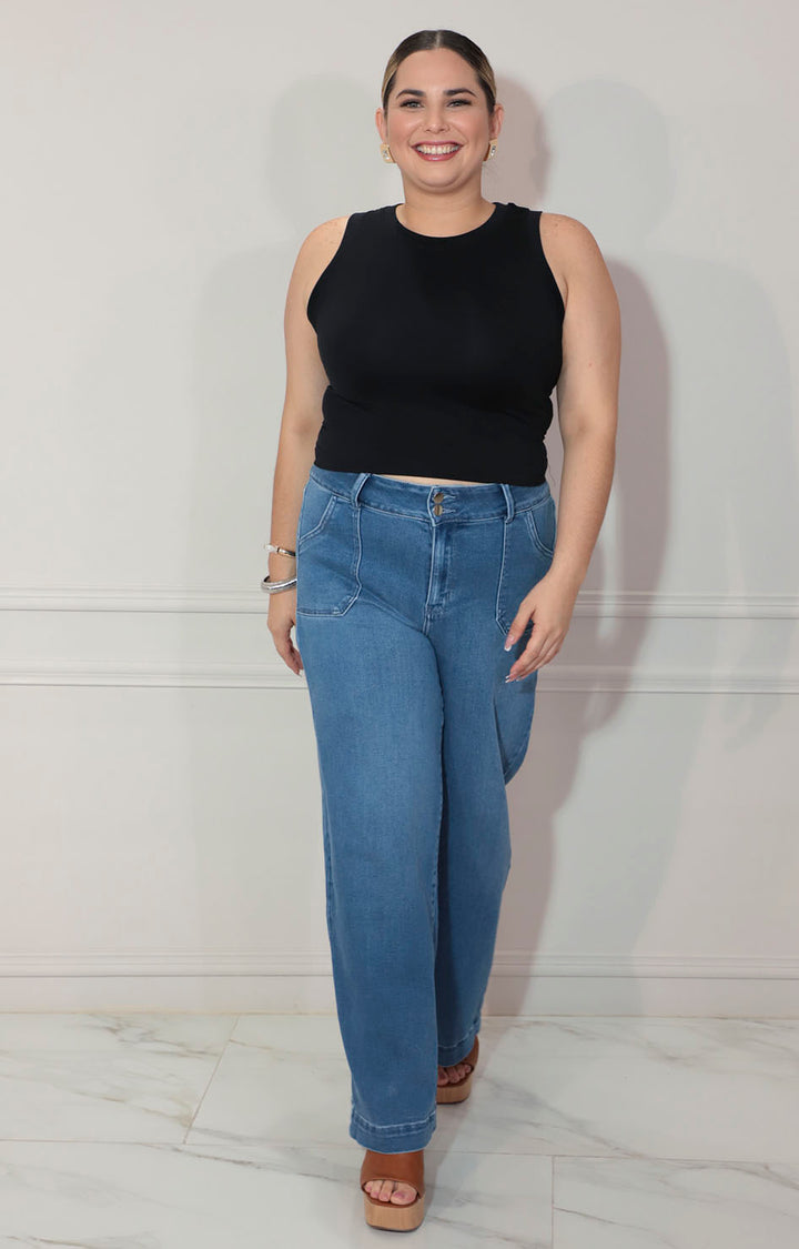 Blusa negra corta sin mangas y cuello alto - BLUSA Boutiquemirel 