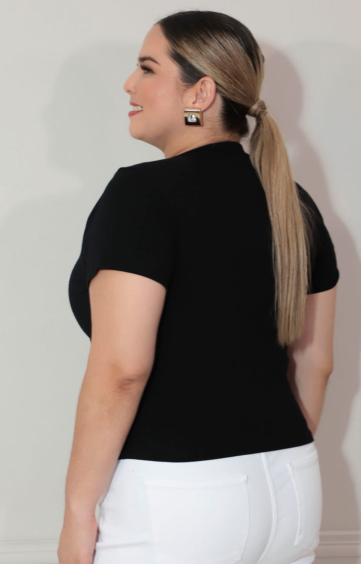 Blusa negra con letras - BLUSA XL Boutiquemirel 
