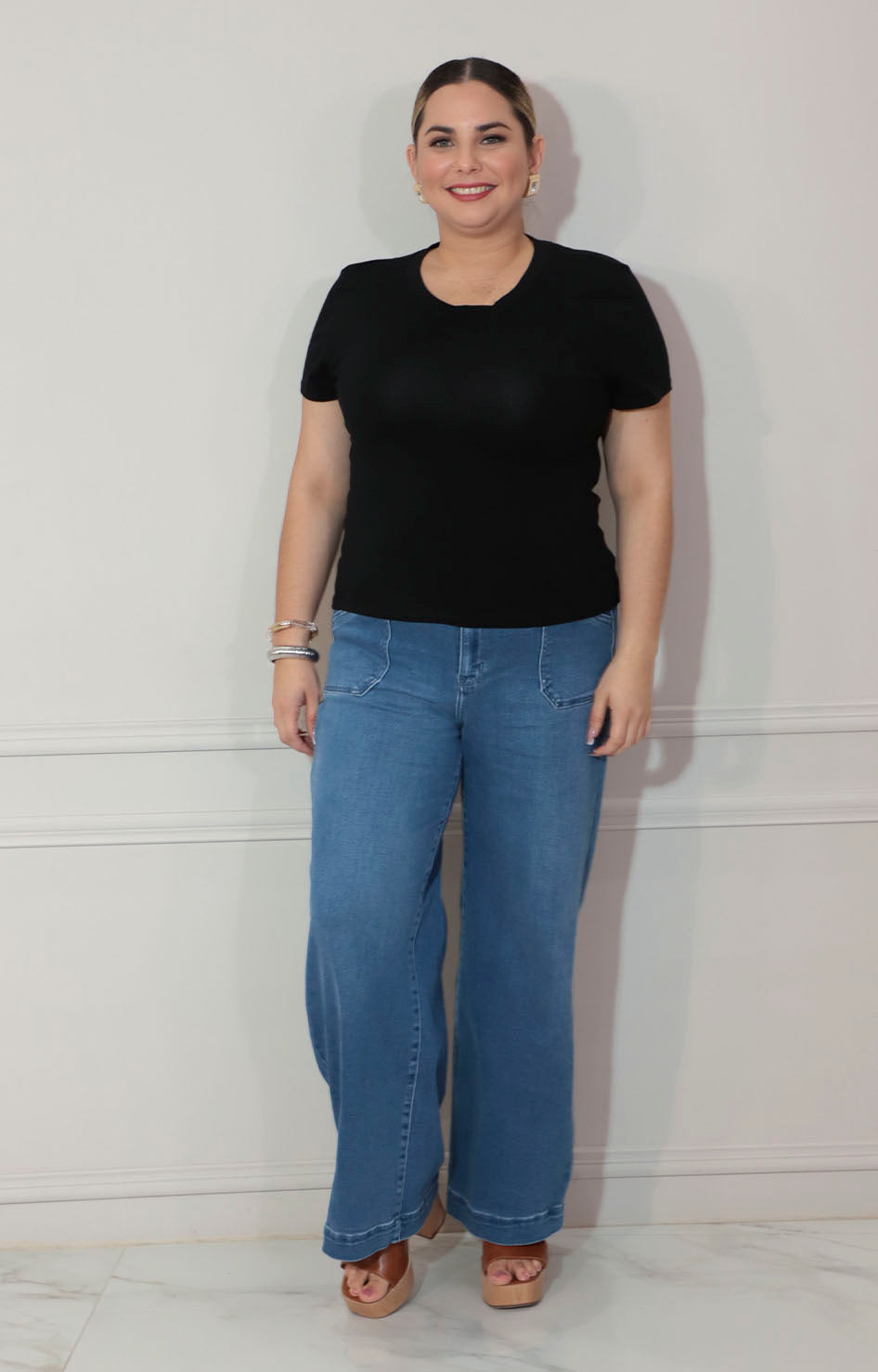 Blusa básica negra algodón - BLUSA XL Boutiquemirel 