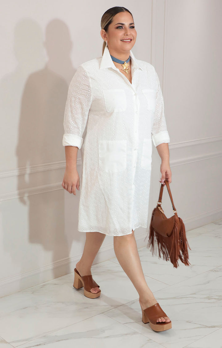 Vestido camisero blanco - VESTIDO XL Boutiquemirel 