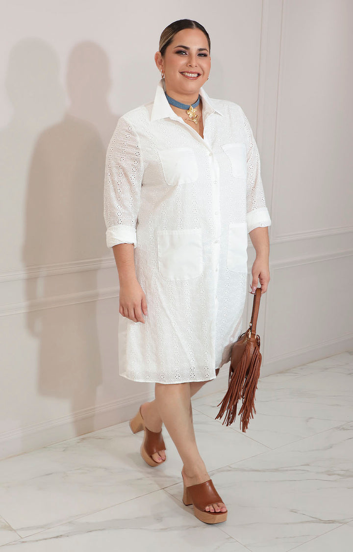 Vestido camisero blanco - VESTIDO XL Boutiquemirel 