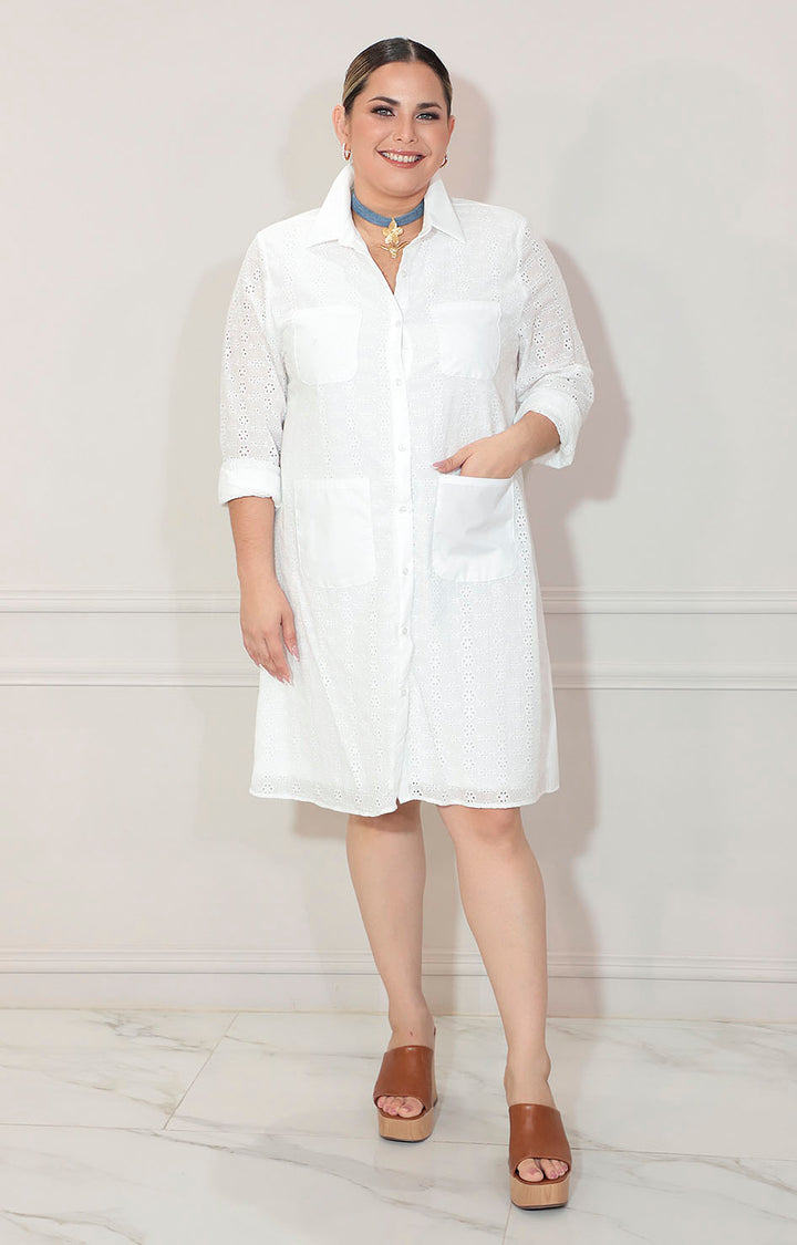 Vestido camisero blanco - VESTIDO XL Boutiquemirel 