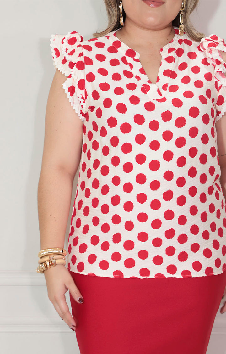 blusa blanca con lunares - BLUSA Boutiquemirel 