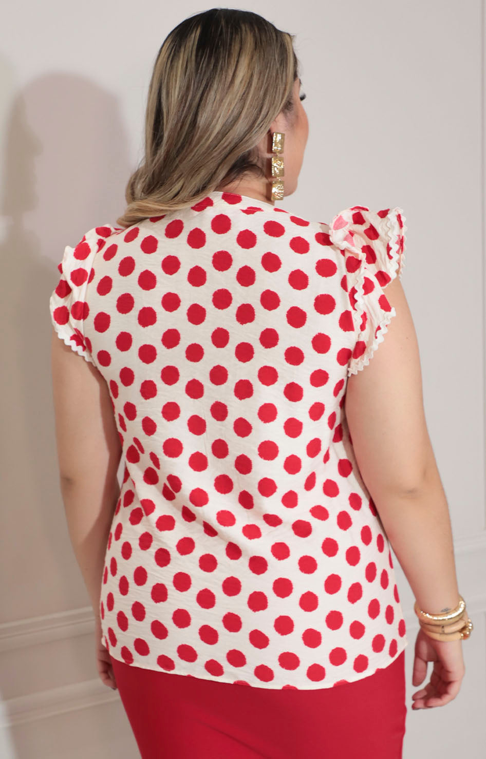 blusa blanca con lunares - BLUSA Boutiquemirel 