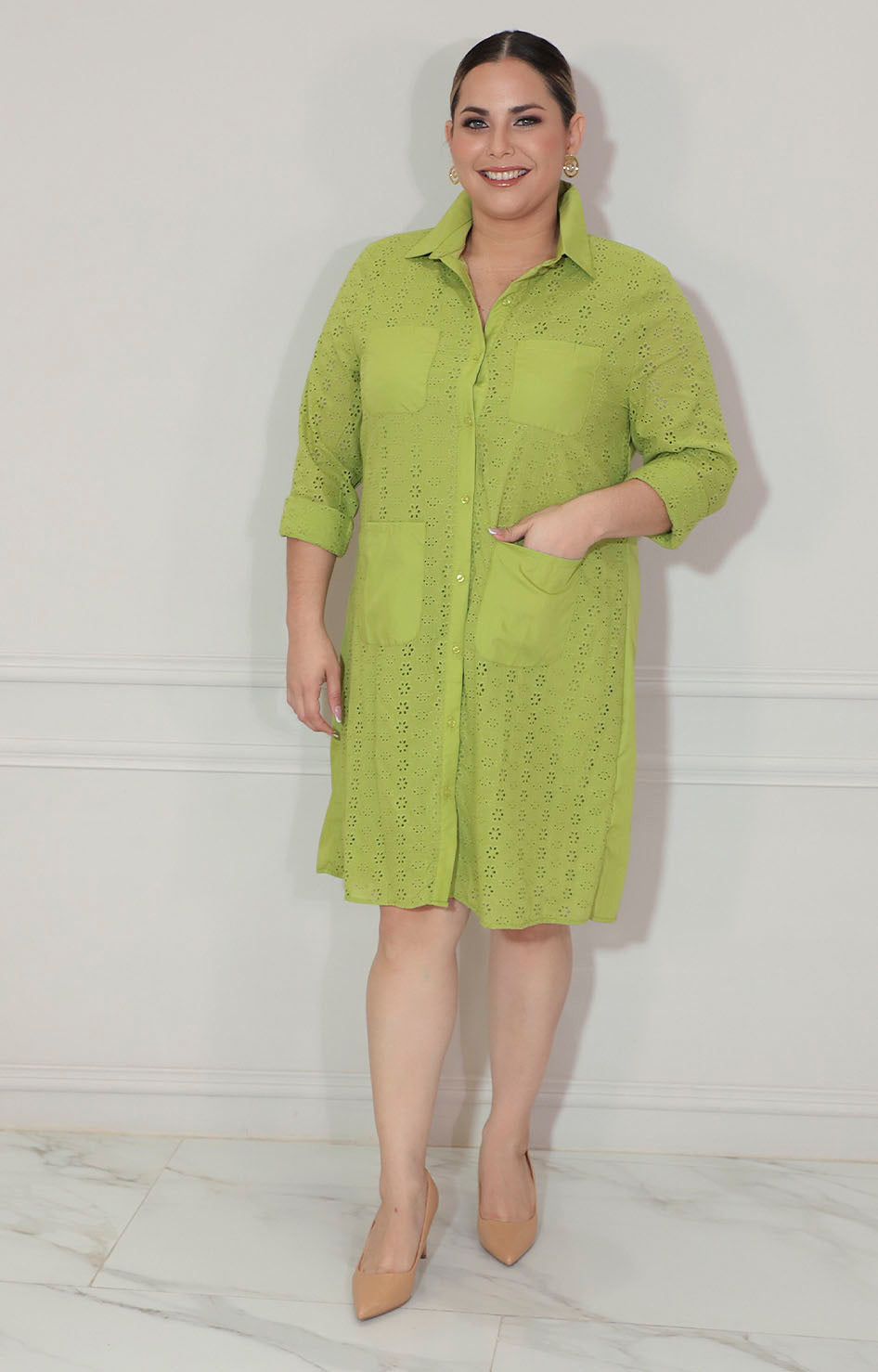 Vestido camisero verde - VESTIDO XL Boutiquemirel 