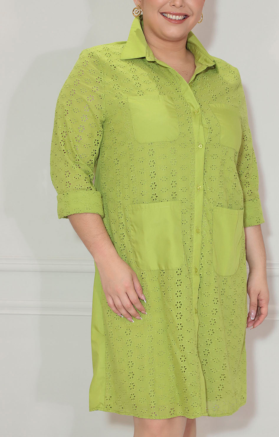 Vestido camisero verde - VESTIDO XL Boutiquemirel 