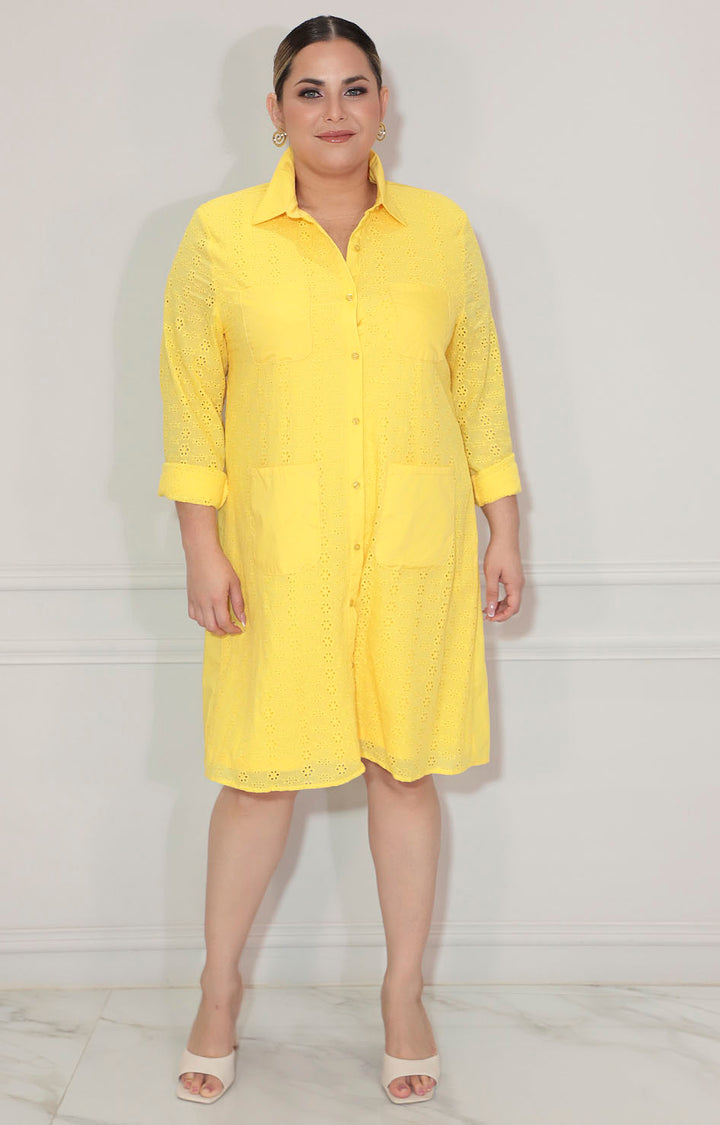 Vestido camisero amarillo - VESTIDO XL Boutiquemirel 