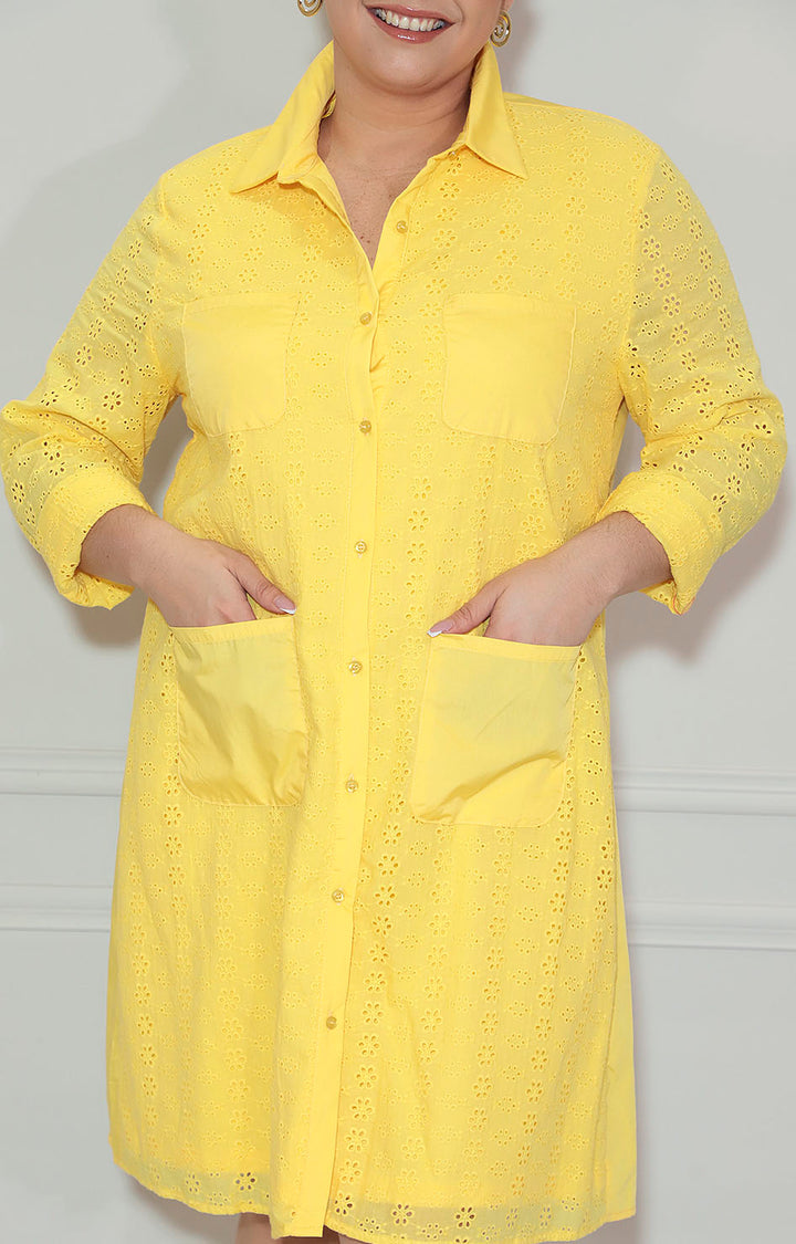 Vestido camisero amarillo - VESTIDO XL Boutiquemirel 