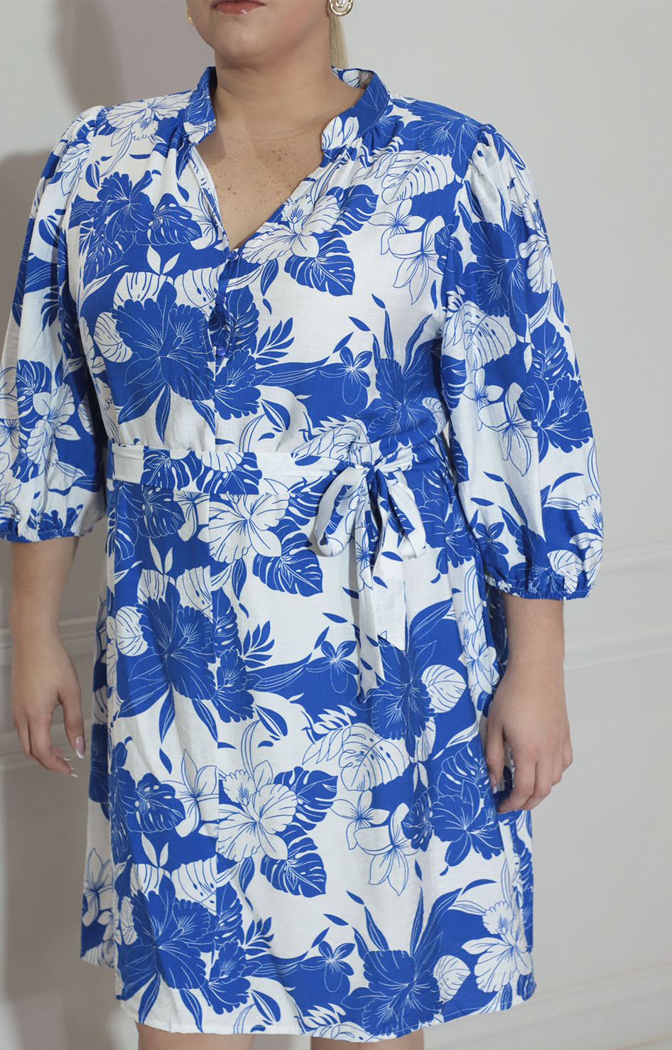 Vestido azul estampado - VESTIDO XL Boutiquemirel 