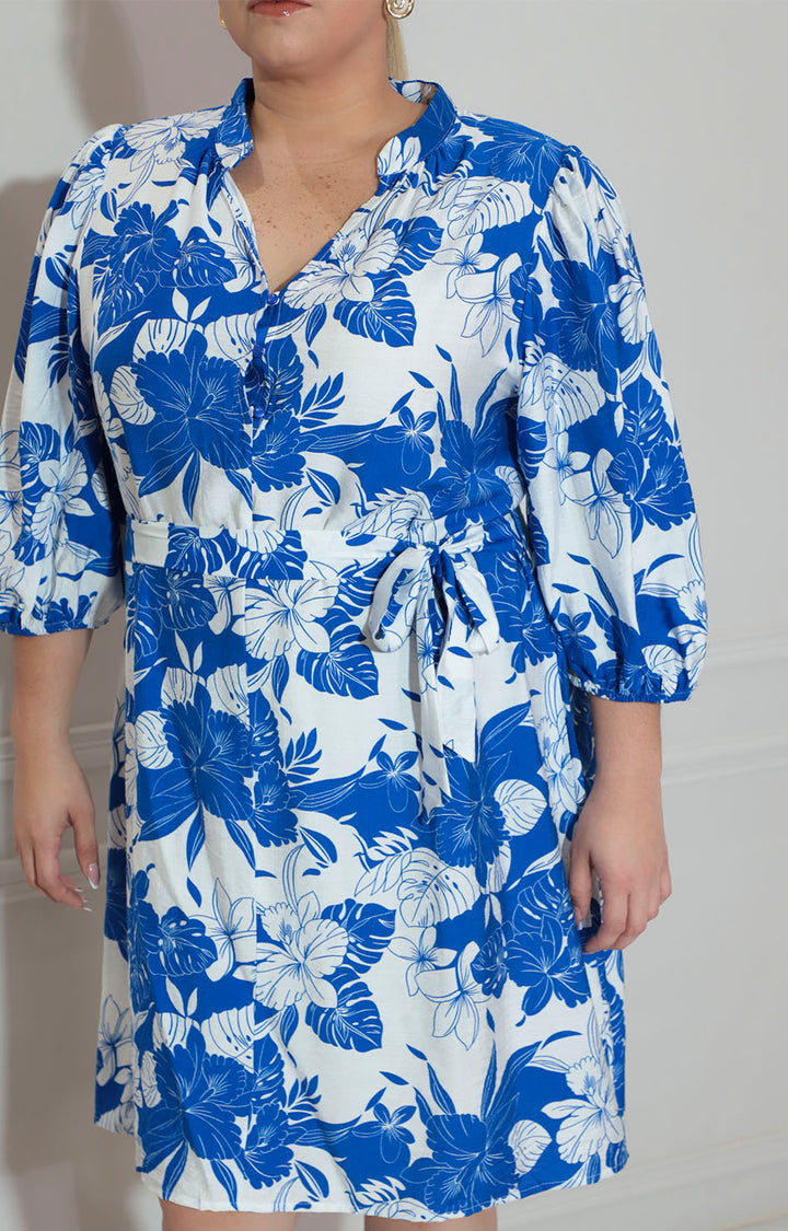 Vestido azul estampado - VESTIDO XL Boutiquemirel 