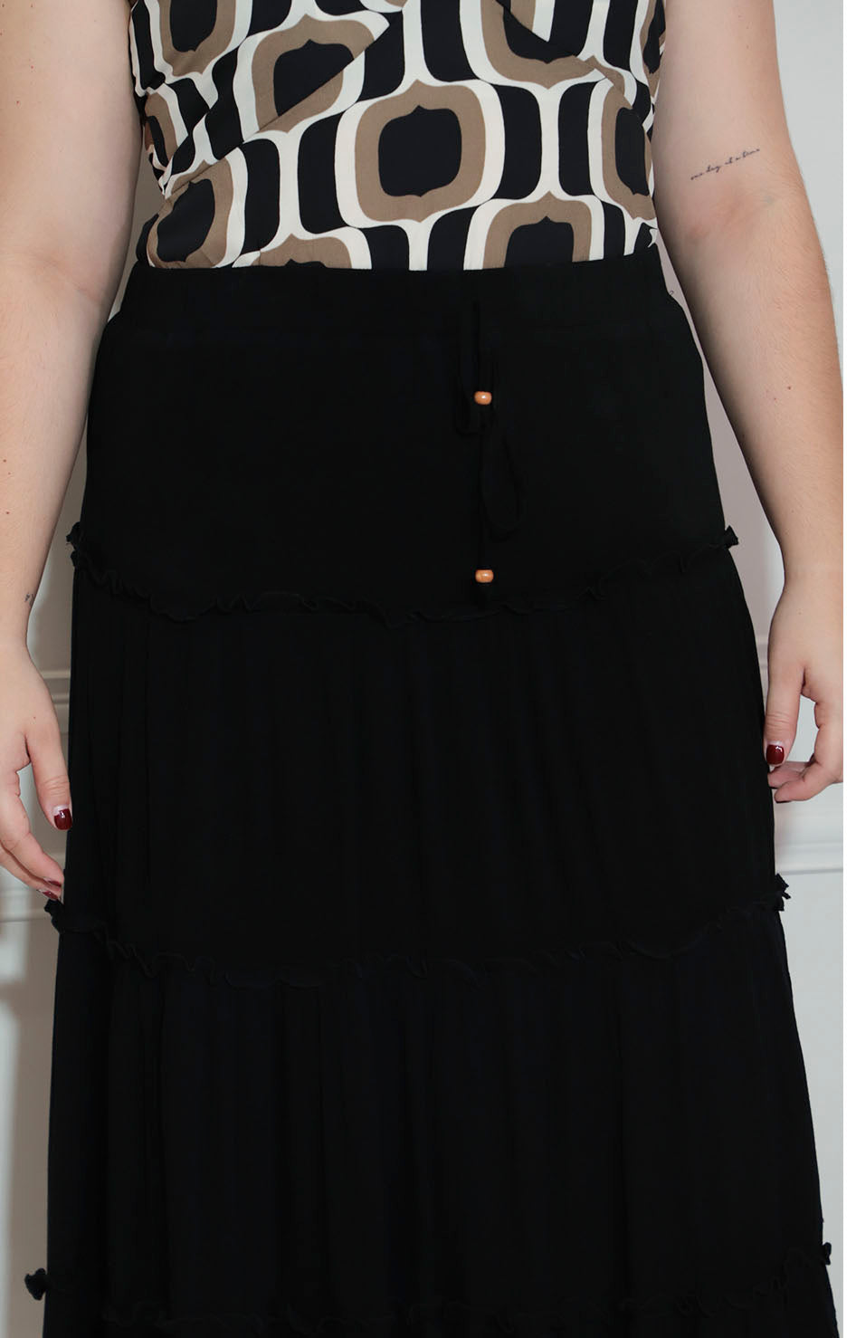 Falda boho negra - FALDA XL Boutiquemirel 