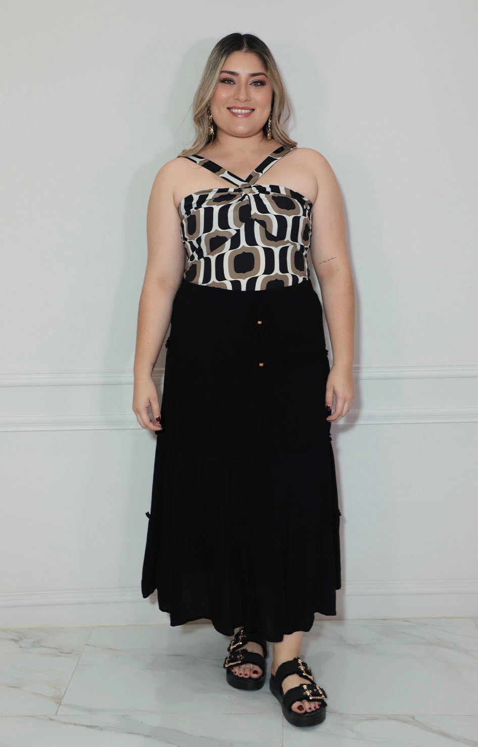 Falda boho negra - FALDA XL Boutiquemirel 