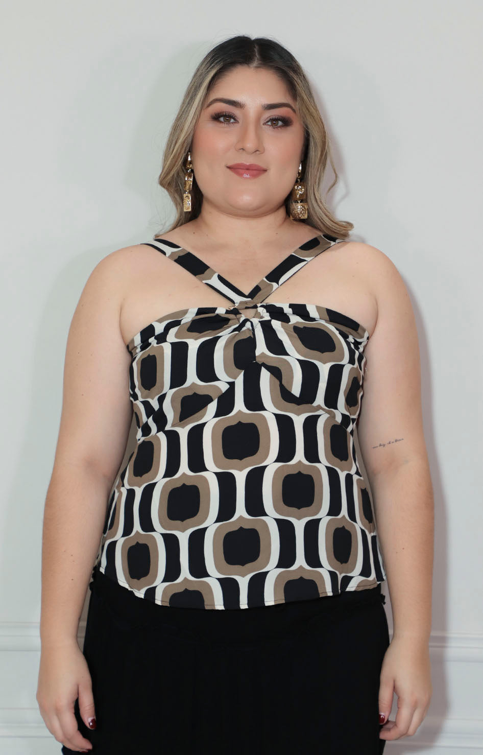 Blusa beige estampada - BLUSA XL Boutiquemirel 