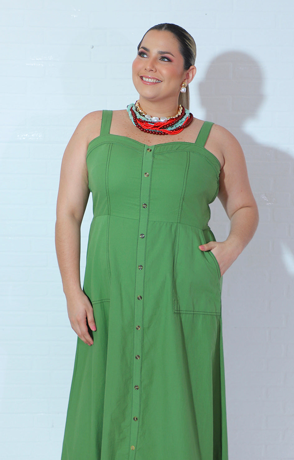 Vestido verde tirantes - VESTIDO Boutiquemirel 
