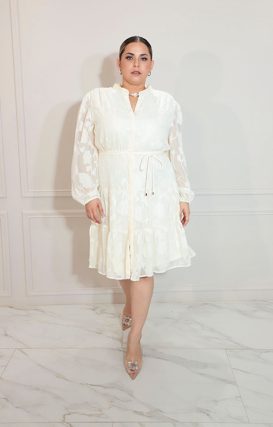 Vestido beige con lazo - VESTIDO XL Boutiquemirel 