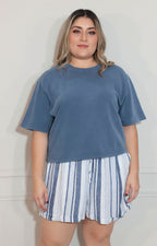Blusa oversized azul - BLUSA XL Boutiquemirel 