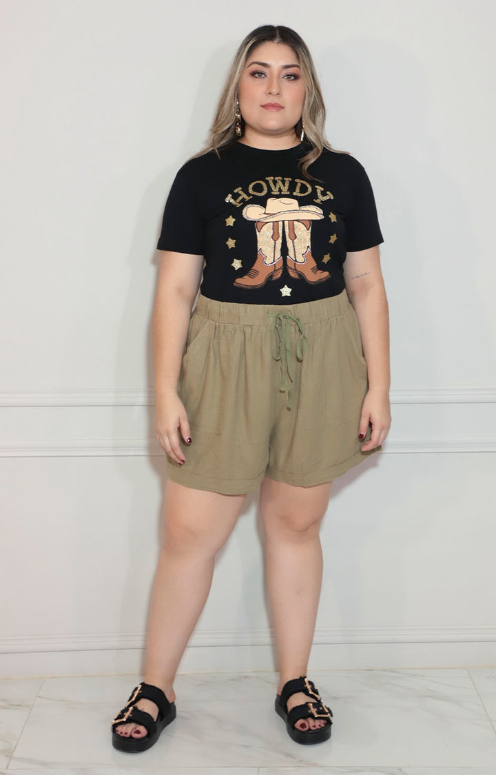 Short de lino verde - SHORT XL Boutiquemirel 