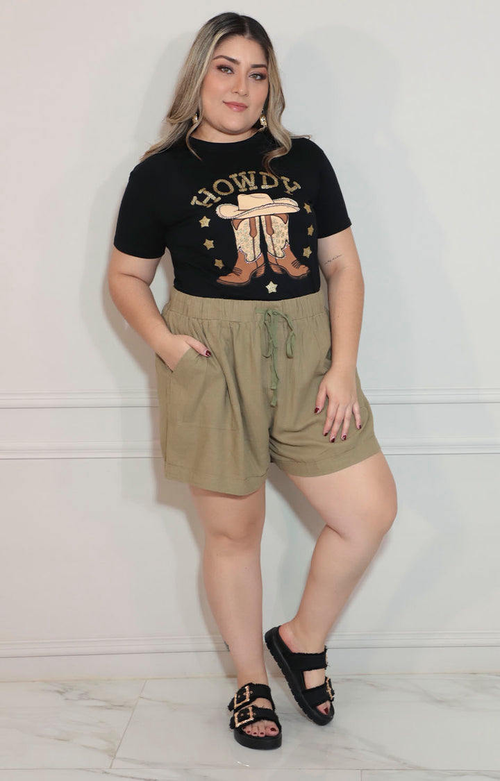 Short de lino verde - SHORT XL Boutiquemirel 