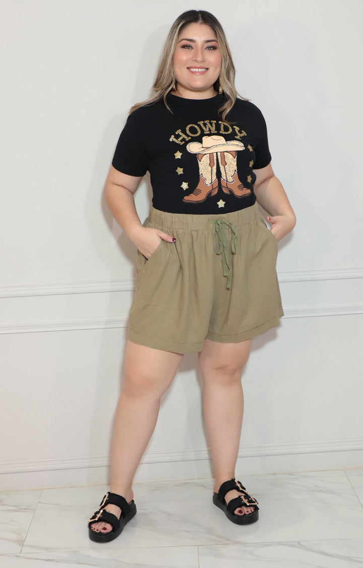 Short de lino verde - SHORT XL Boutiquemirel 