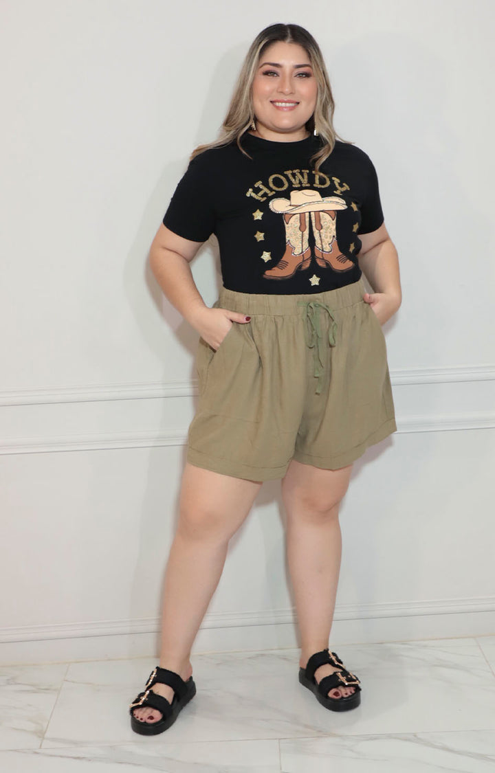 Short de lino verde - SHORT XL Boutiquemirel 