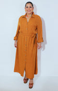 Vestido color mostaza - VESTIDO Boutiquemirel 