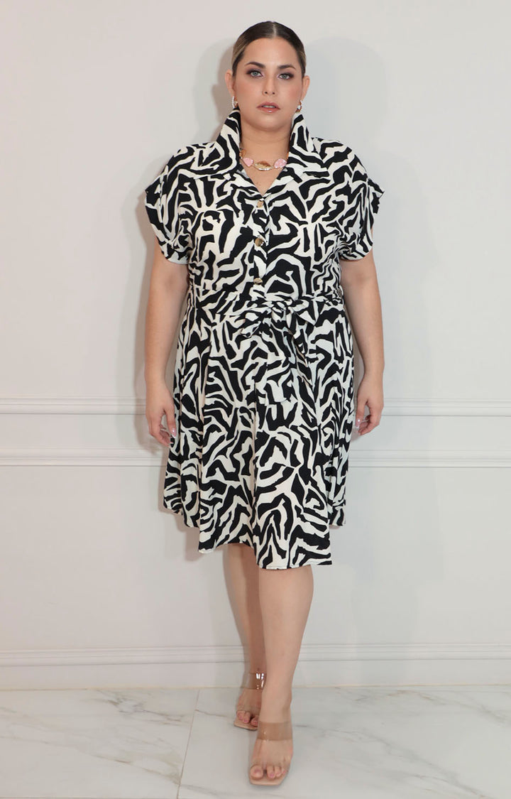 Vestido blanco cebra - VESTIDO XL Boutiquemirel 