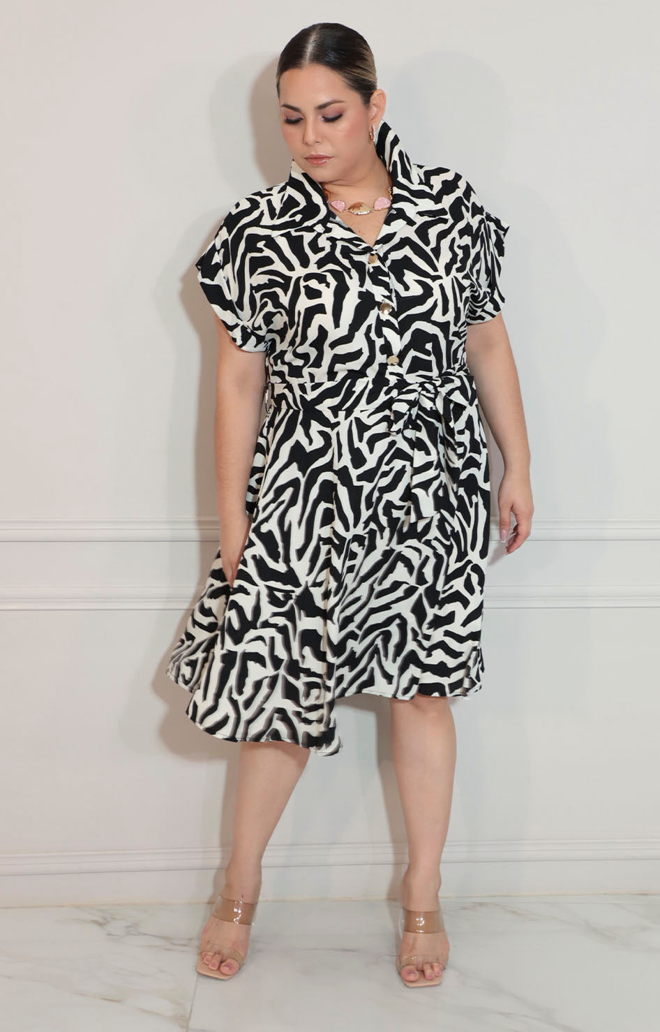 Vestido blanco cebra - VESTIDO XL Boutiquemirel 