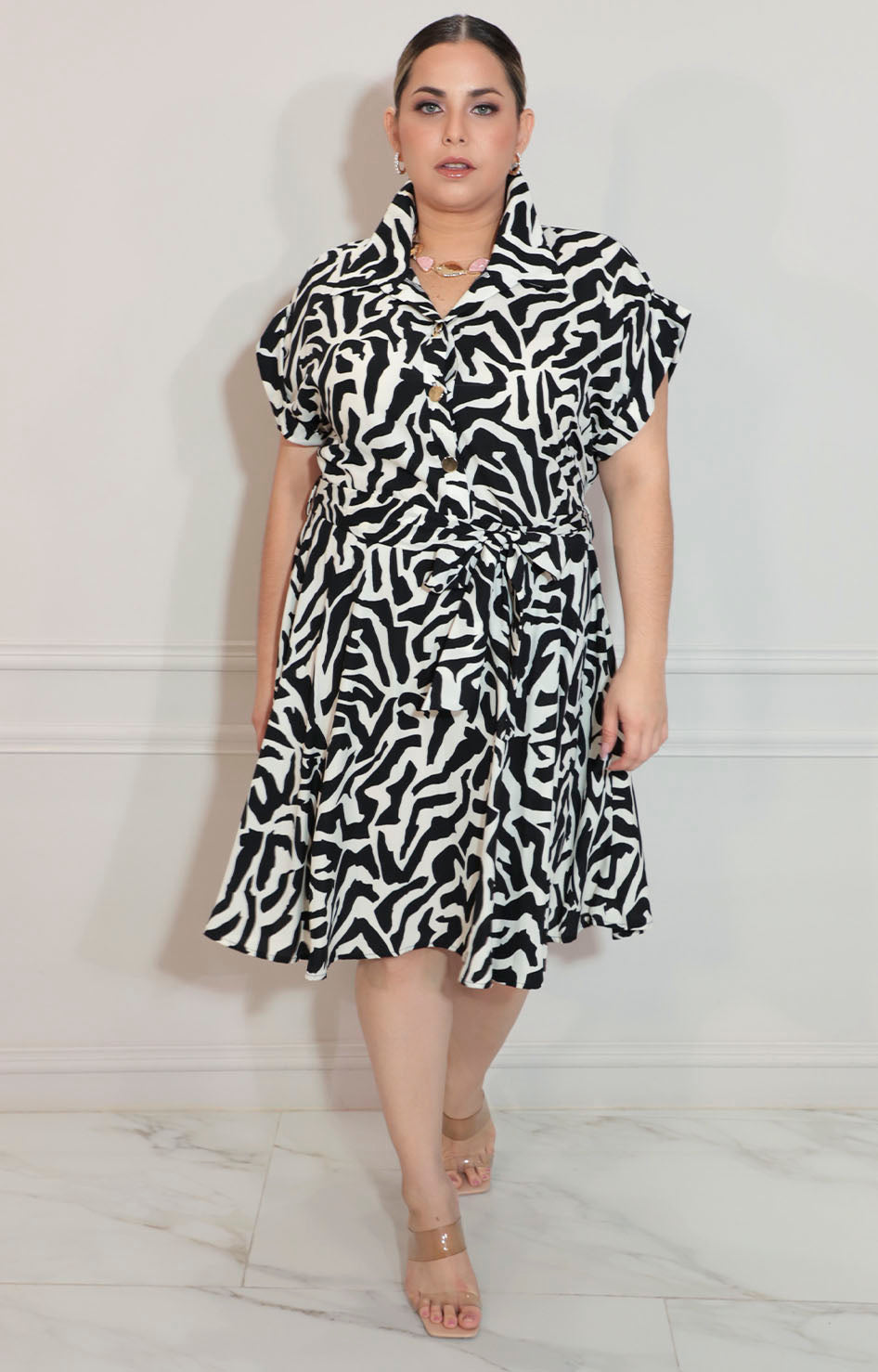 Vestido blanco cebra - VESTIDO XL Boutiquemirel 