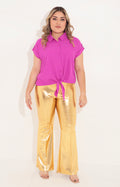 Pantalon dorado de vinil - PANTALON Boutiquemirel 