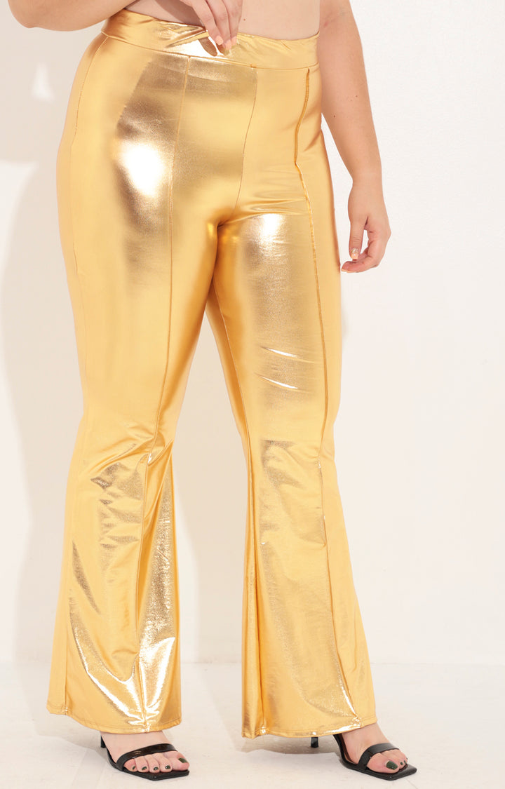 Pantalon dorado de vinil - PANTALON Boutiquemirel 