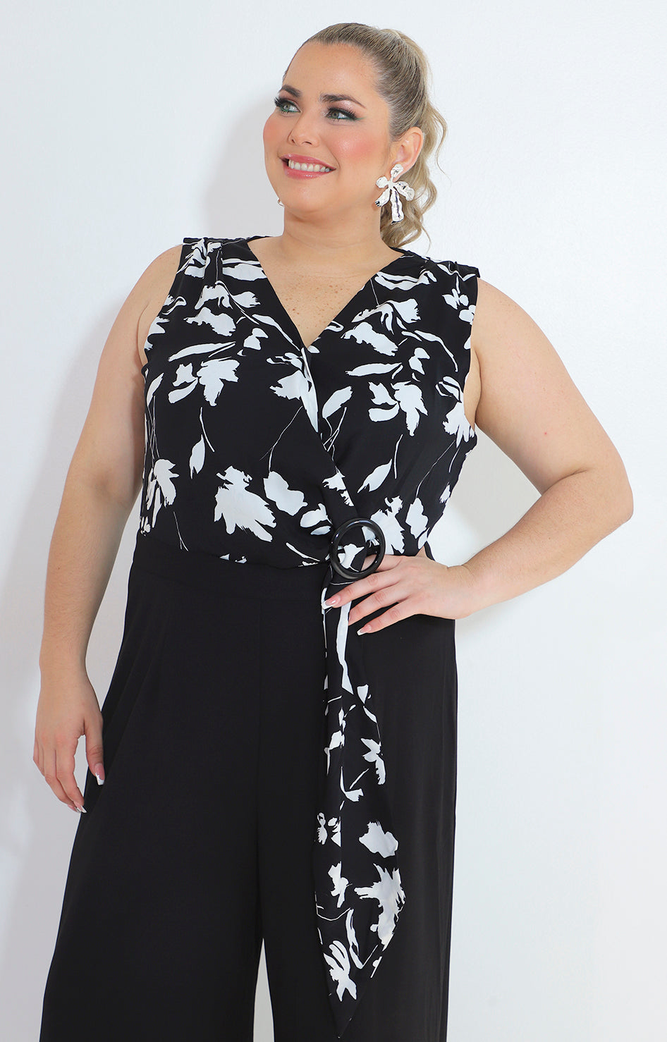 Palazzo negro estampado - PALAZZO Boutiquemirel 