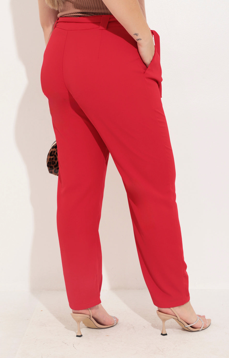Pantalón rojo con lazo - PANTALON Boutiquemirel 