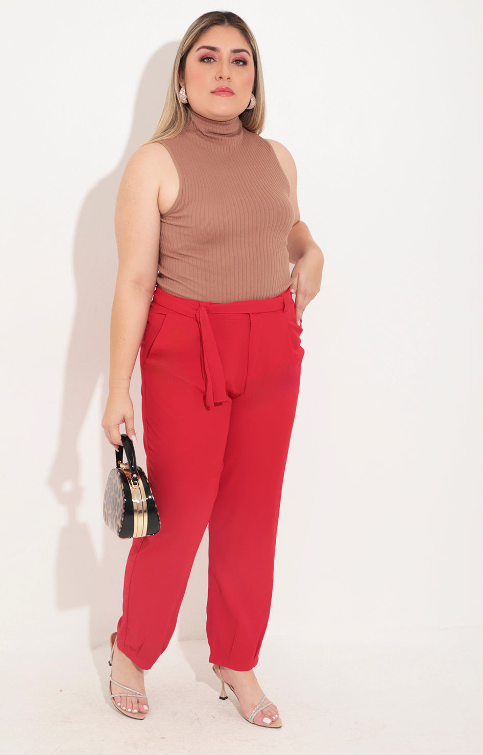 Pantalón rojo con lazo - PANTALON Boutiquemirel 