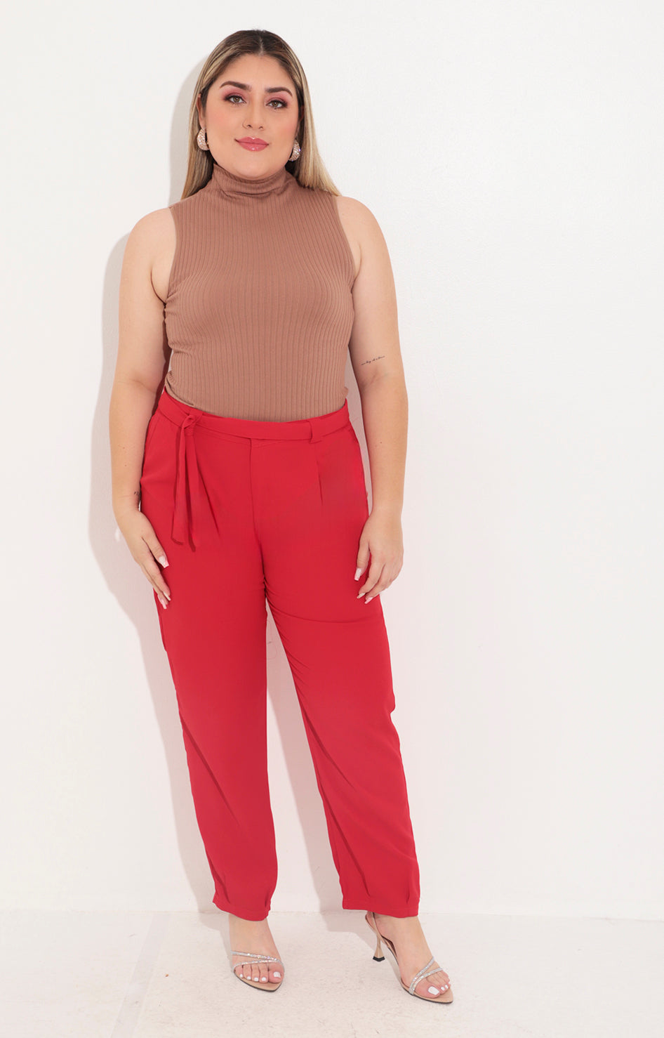 Pantalón rojo con lazo - PANTALON Boutiquemirel 