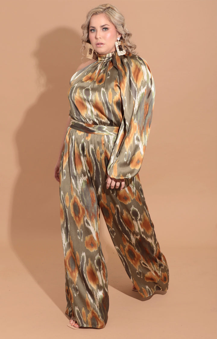 Palazzo mostaza estampado en verde - PALAZZO Boutiquemirel 