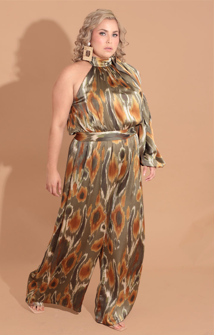 Palazzo mostaza estampado en verde - PALAZZO Boutiquemirel 