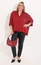 Blusa roja manga larga - BLUSA Boutiquemirel 
