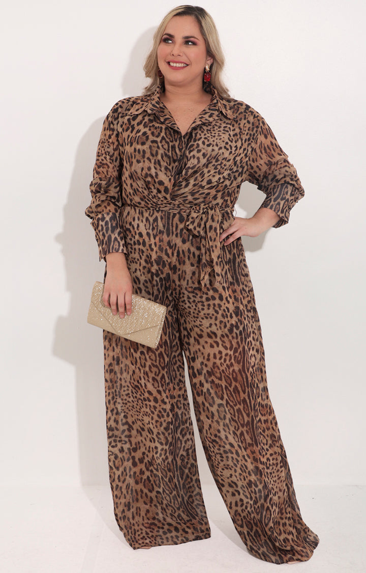 Palazzo estampado en cafe con negro - PALAZZO Boutiquemirel 