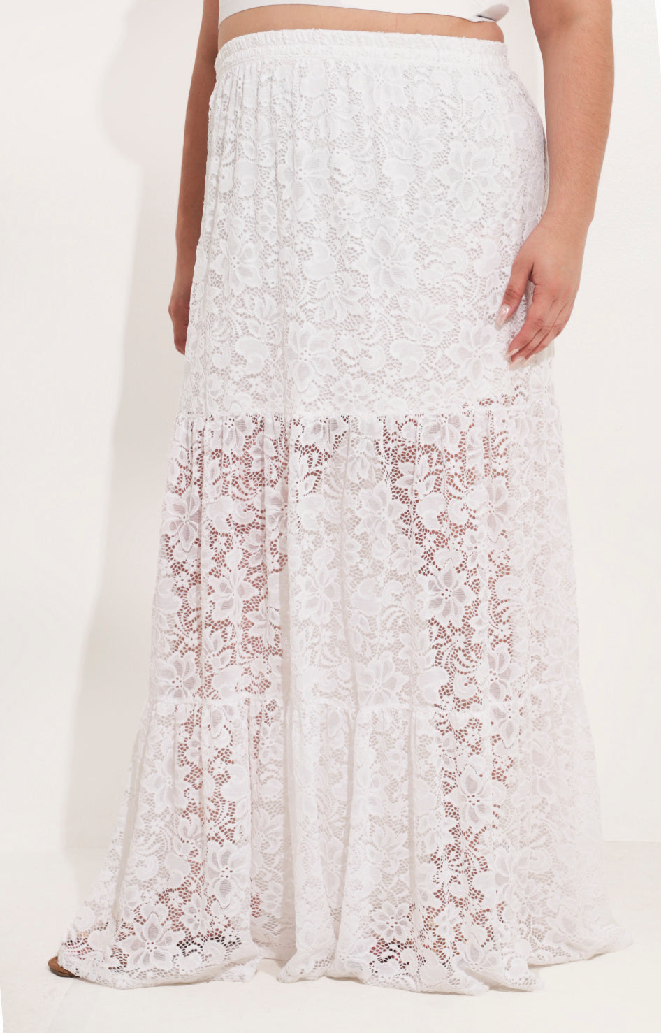 Falda de encaje en color blanco - FALDA Boutiquemirel 