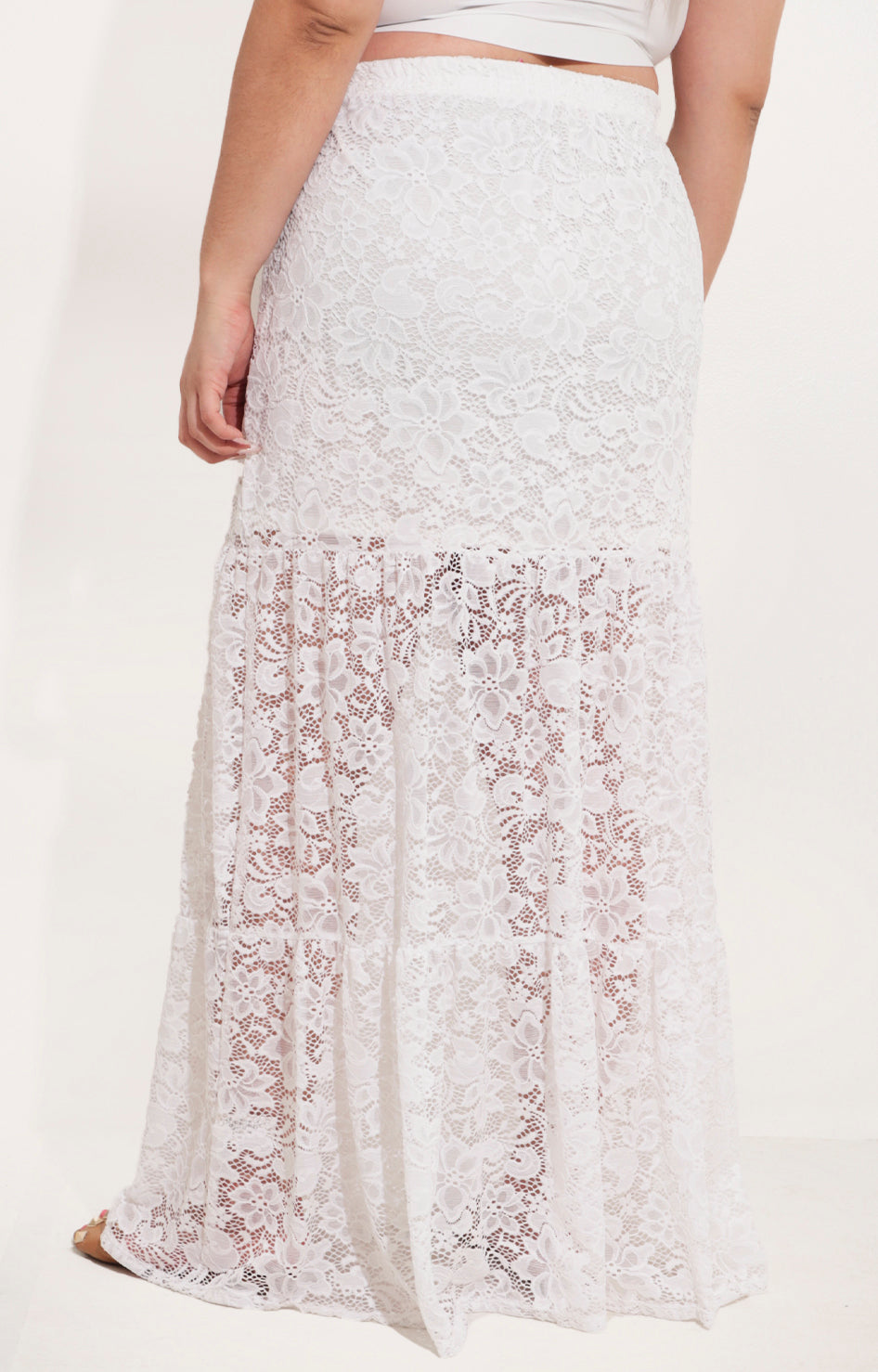 Falda de encaje en color blanco - FALDA Boutiquemirel 