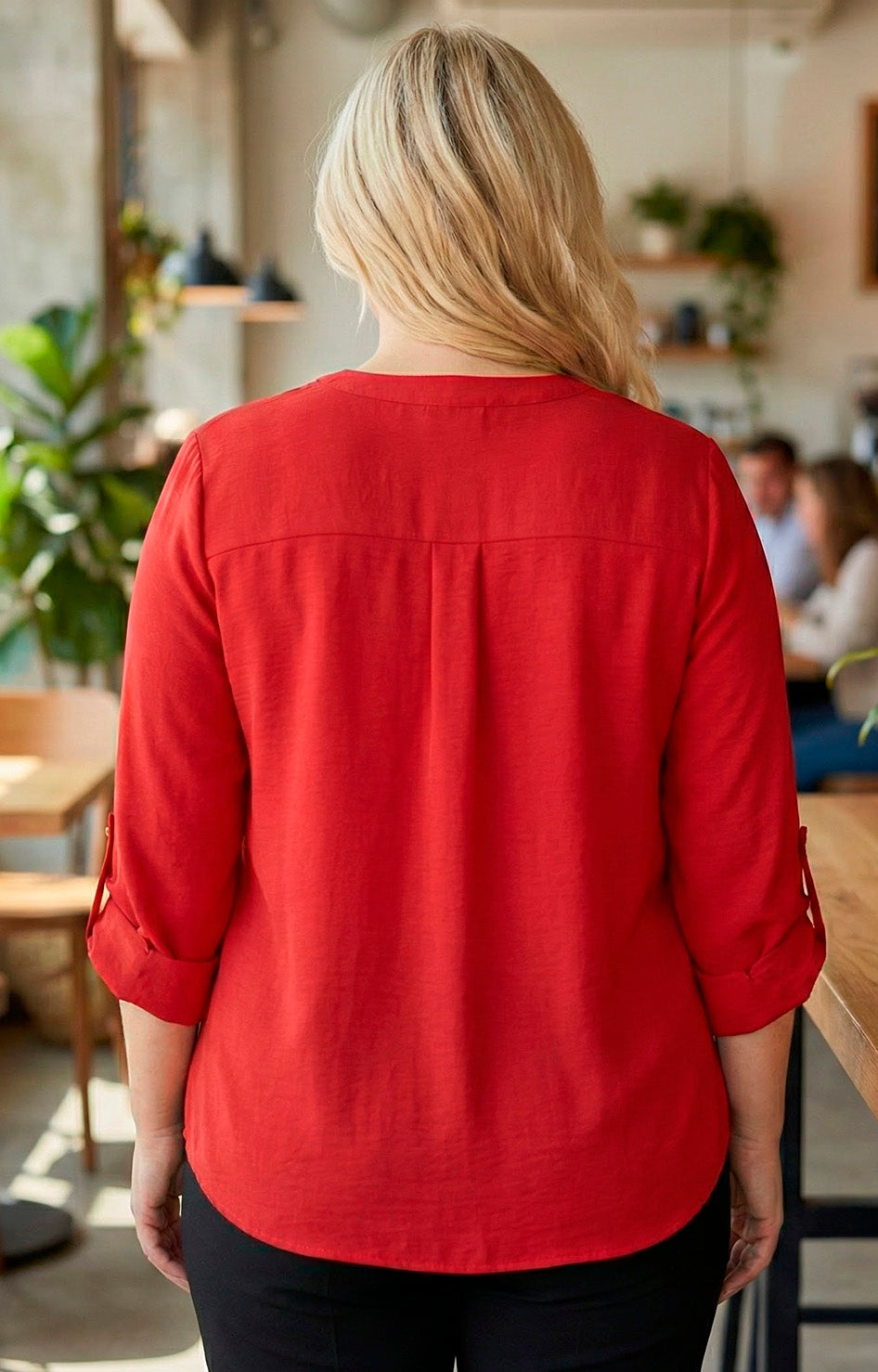 Blusa roja con manga larga - BLUSA Boutiquemirel 