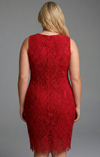 Vestido rojo de guipiur - VESTIDO XL Boutiquemirel 